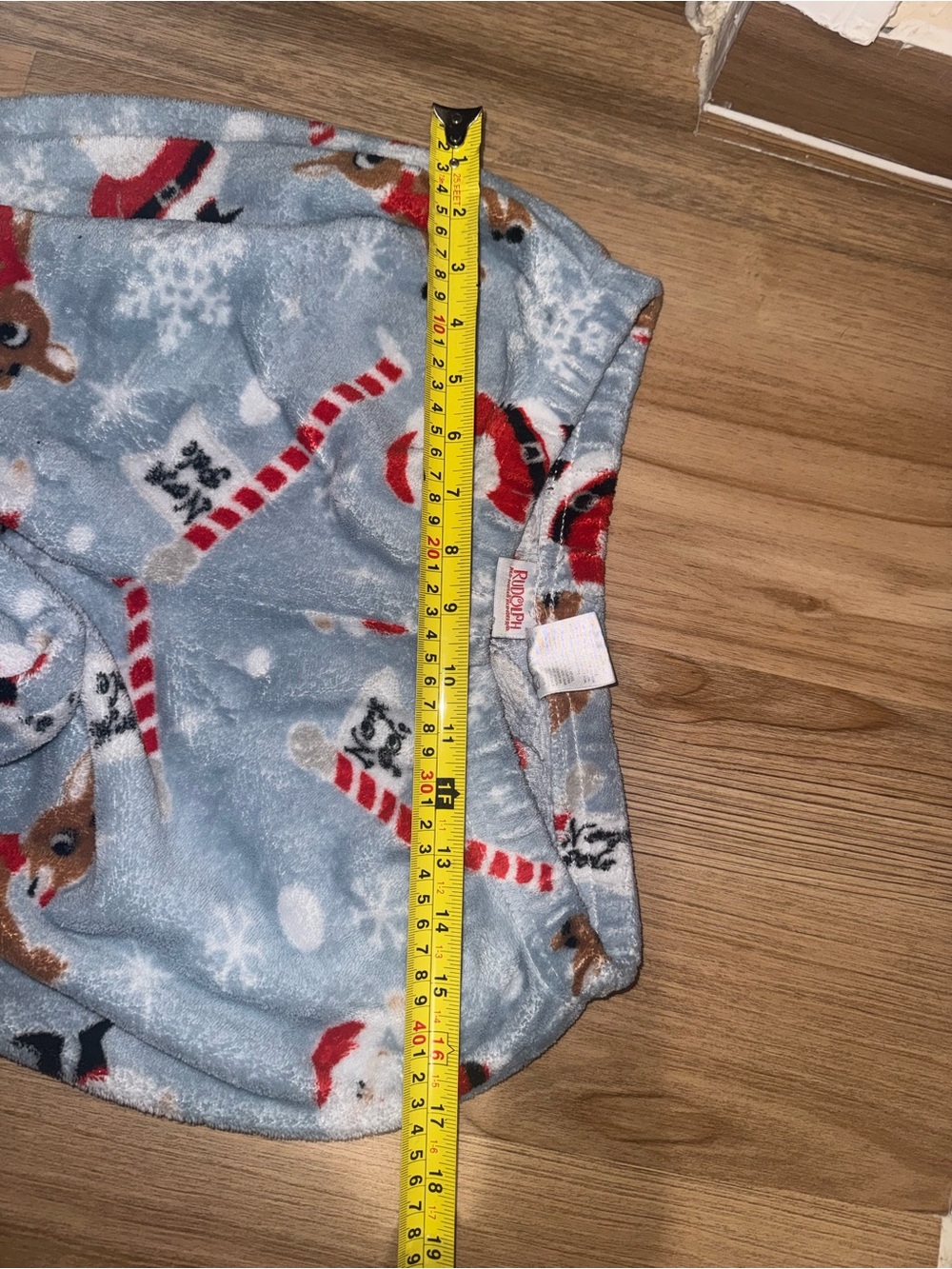 Rudolph Cozy Women's Blue Holiday Fleece Pajama Top